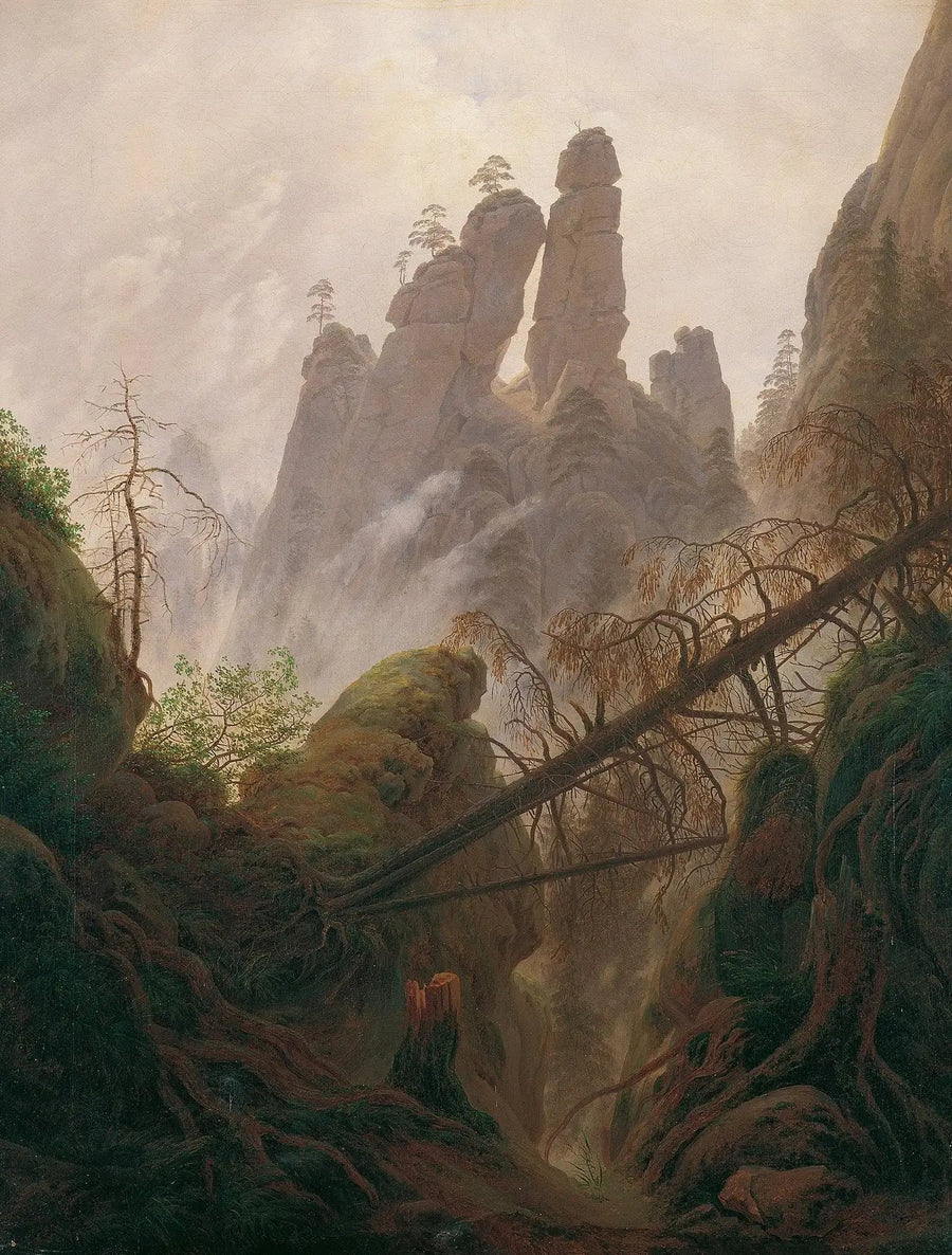 ทิวทัศน์หินใน Elbsandsteingebirge - Caspar David Friedrich
