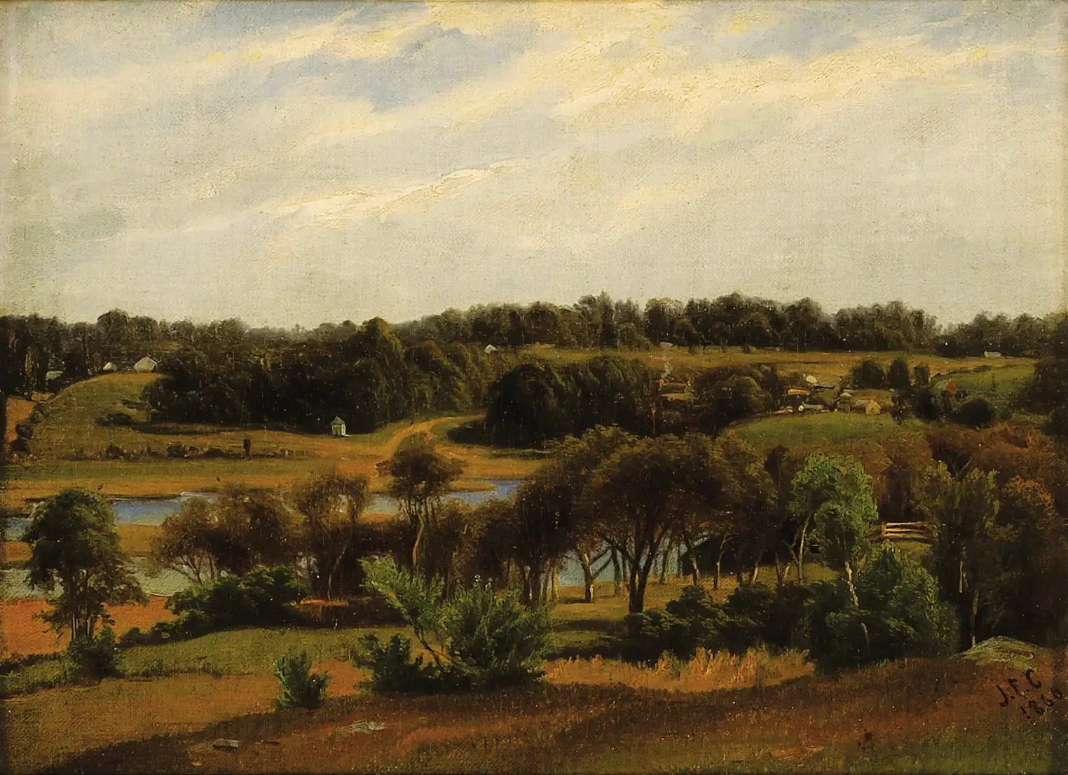 Paysage rural - Jasper Francis Cropsey image 1 tableau peint à l’huile sur toile