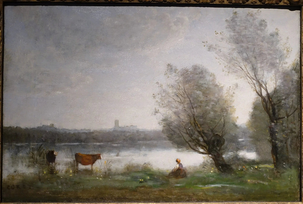 Paysage sans titre - Jean-Baptiste Camille Corot image 1 reproduction réalisée par Alpha Reproduction