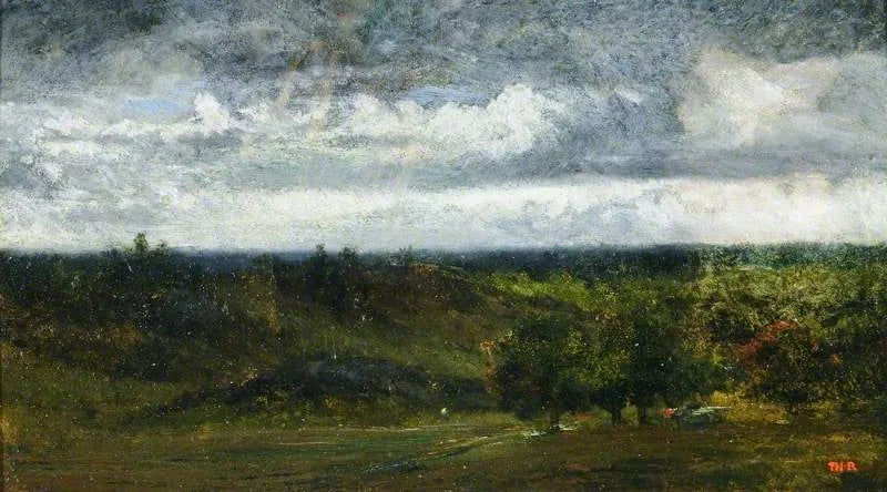 Paysage - Théodore Rousseau image 1 reproduction artisanale de tableau