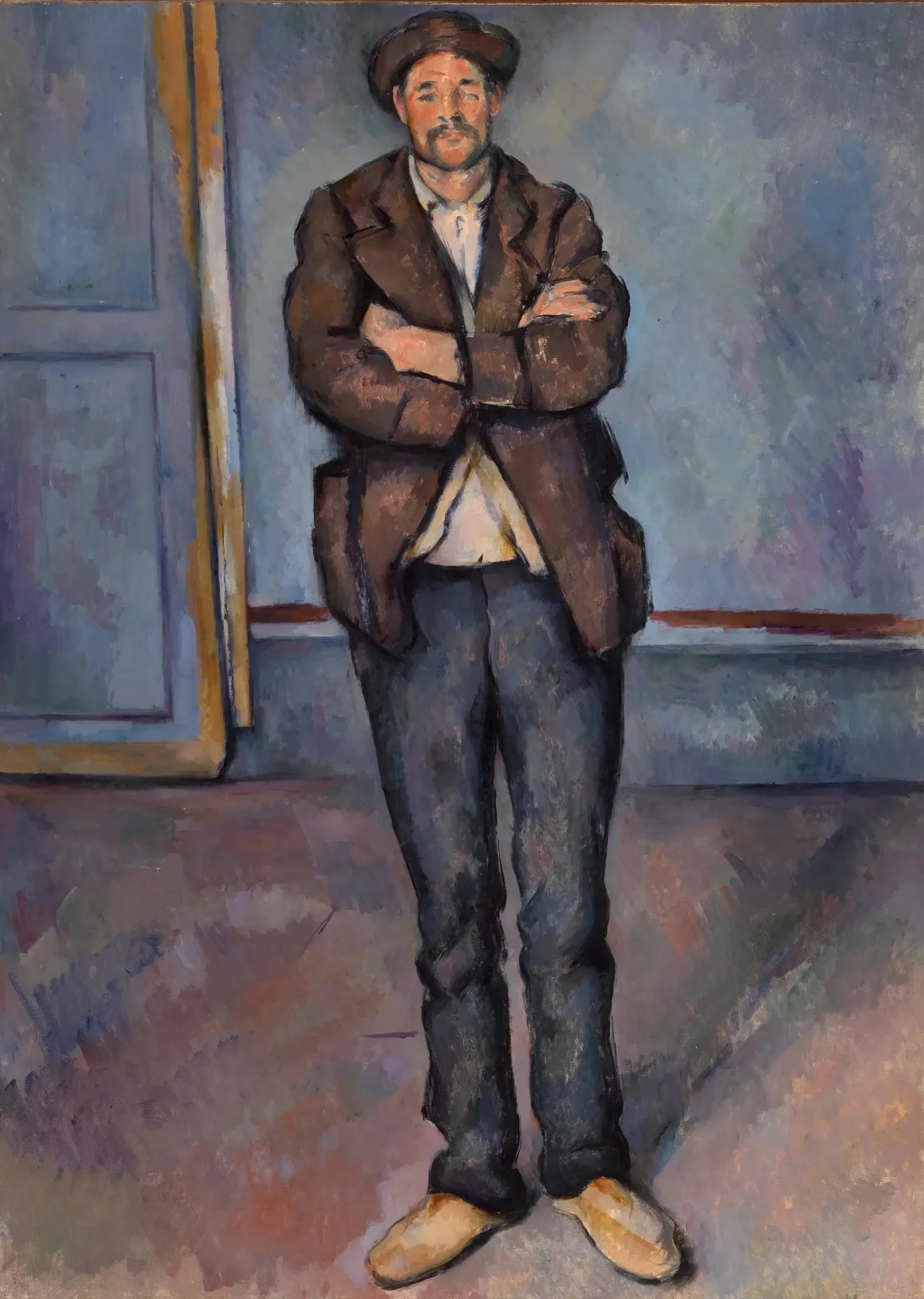 Paysan debout, les bras croisésPaysan debout, les bras croisés - Paul Cézanne image 1 tableau peint à l’huile sur toile