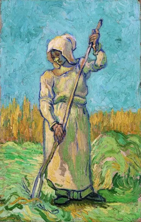 Paysanne avec un râteau (d'après Millet) - Vincent van Gogh image 1 copie peinte à la main à l’huile