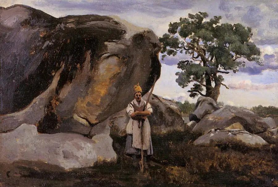 ชาวไร่ในป่า Fontainebleau - Jean-Baptiste Camille Corot