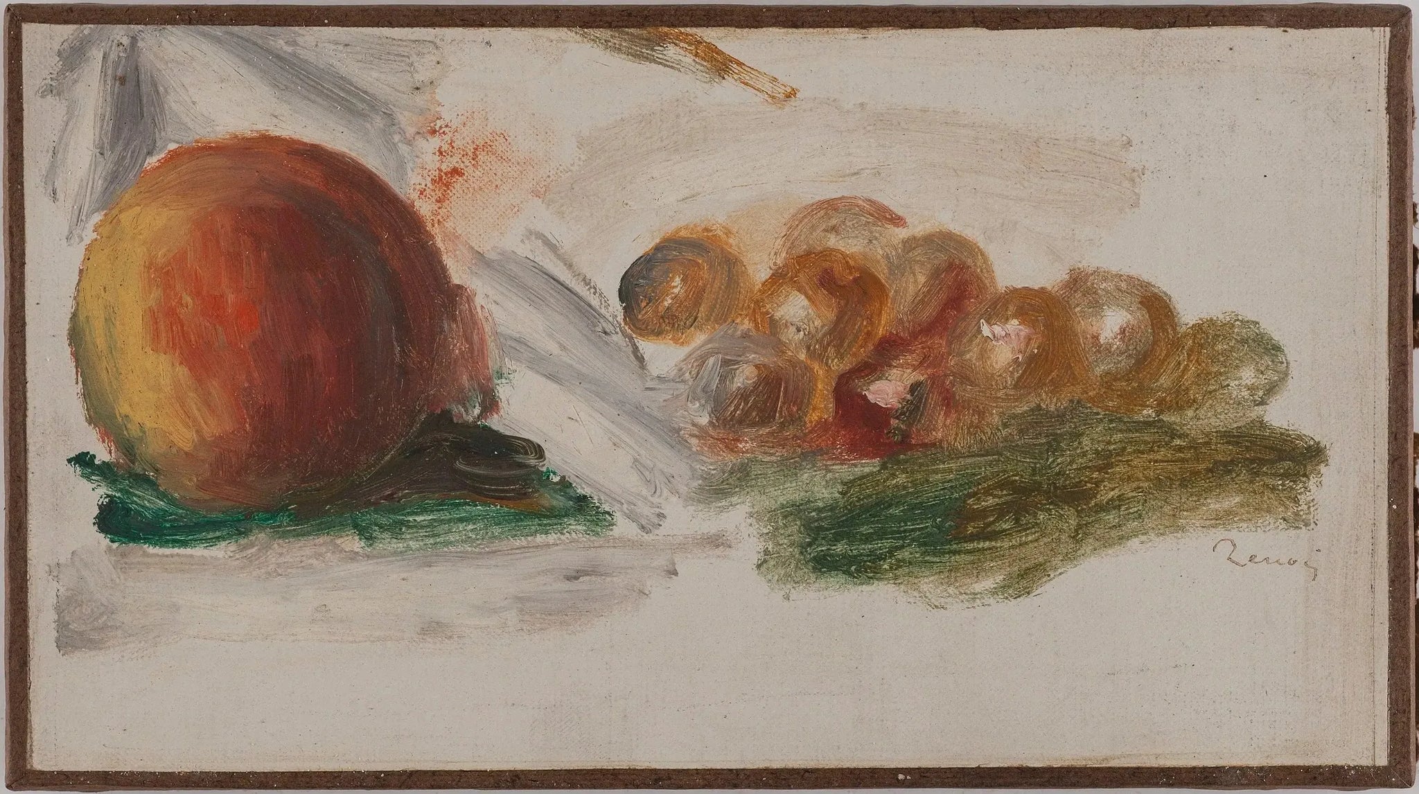 Pêche et raisins - Pierre-Auguste Renoir image 1 reproduction de peinture à l’huile