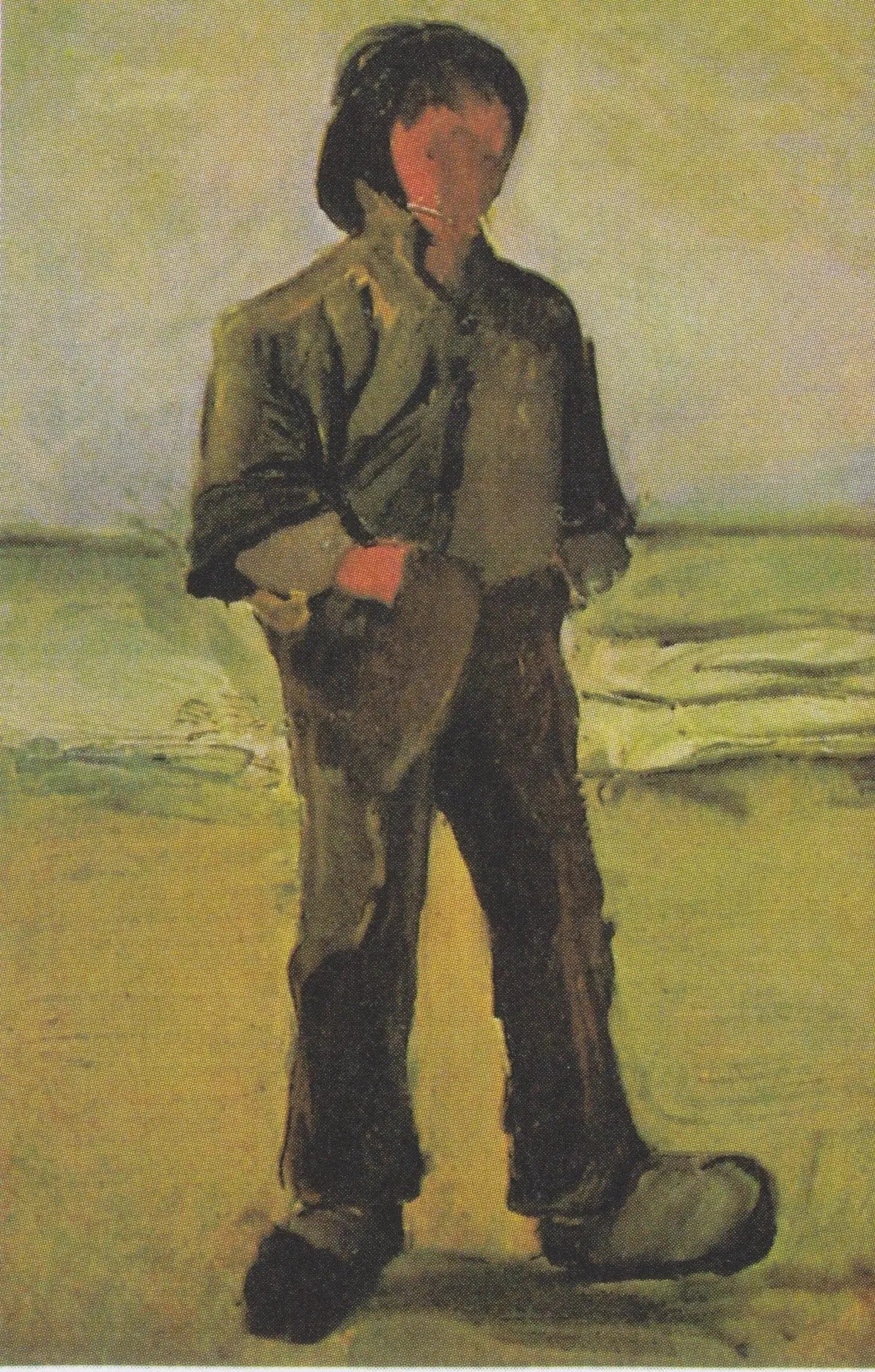 Pêcheur sur la plage - Vincent van Gogh image 1 reproduction de peinture à l’huile