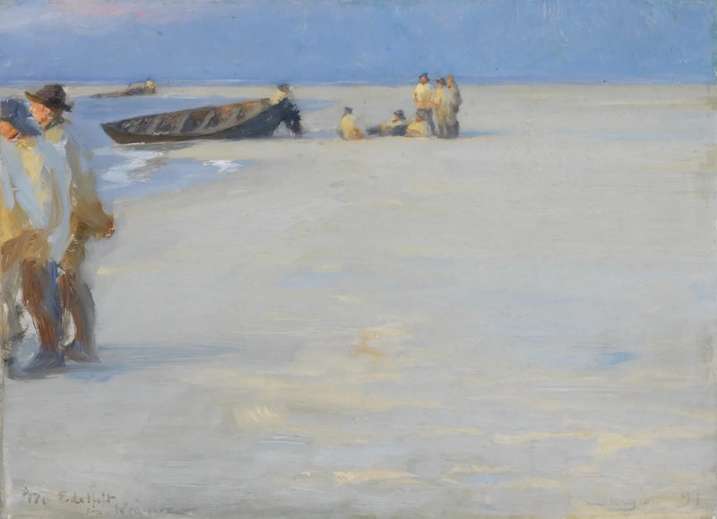 ชาวประมงบนชายหาดเหนือของสกาเกน ยามเย็นฤดูร้อน - Peder Severin Krøyer