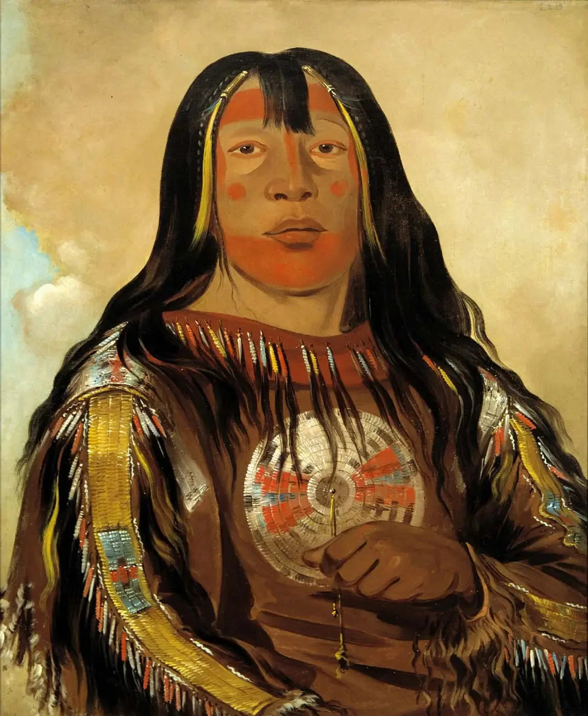Peh-tó-pe-kiss, Côtes d'Aigle, un chef Piegan - George Catlin image 1 copie de tableau peinte à la main
