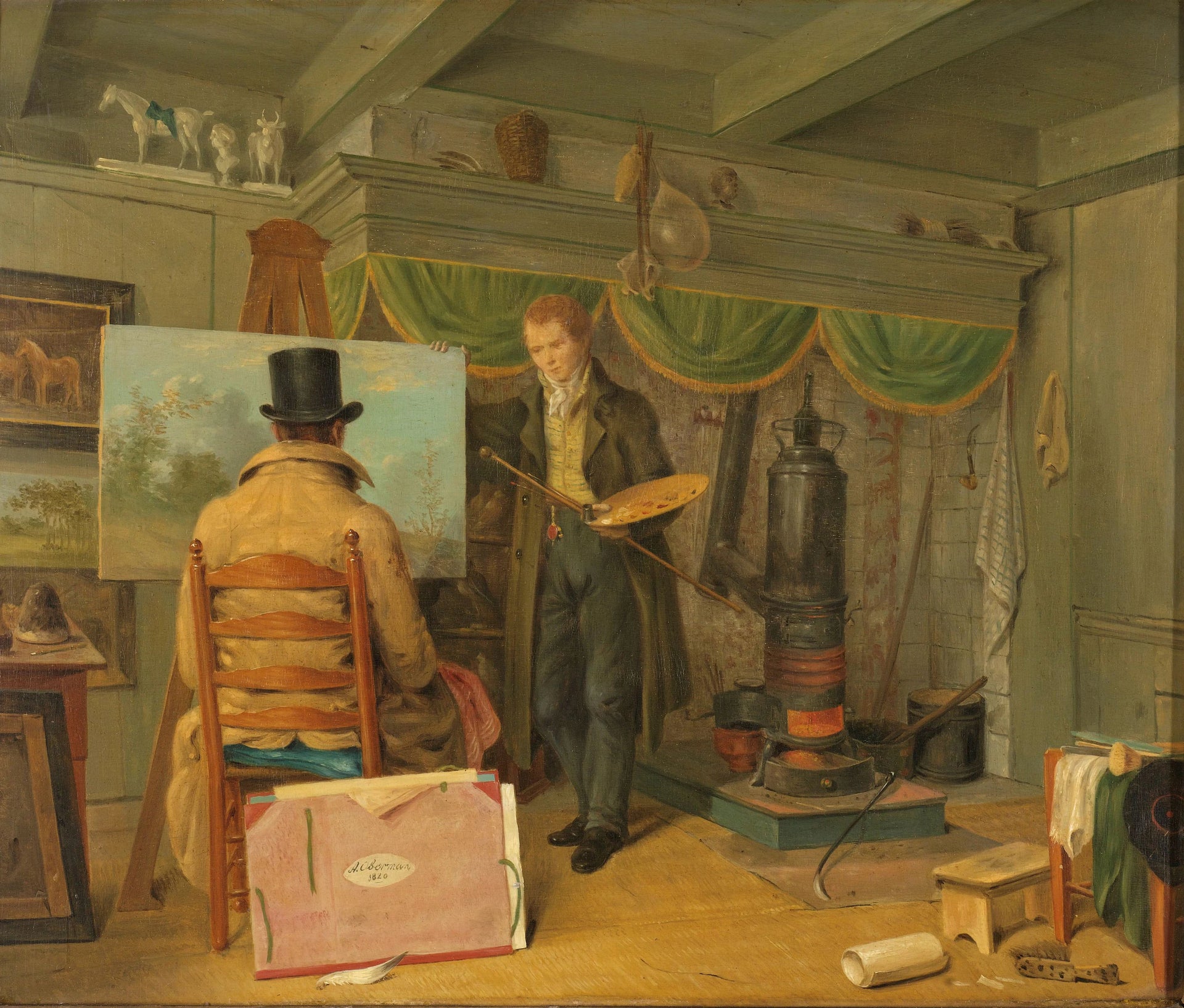 Le peintre dans son atelier - Antonis Oberman