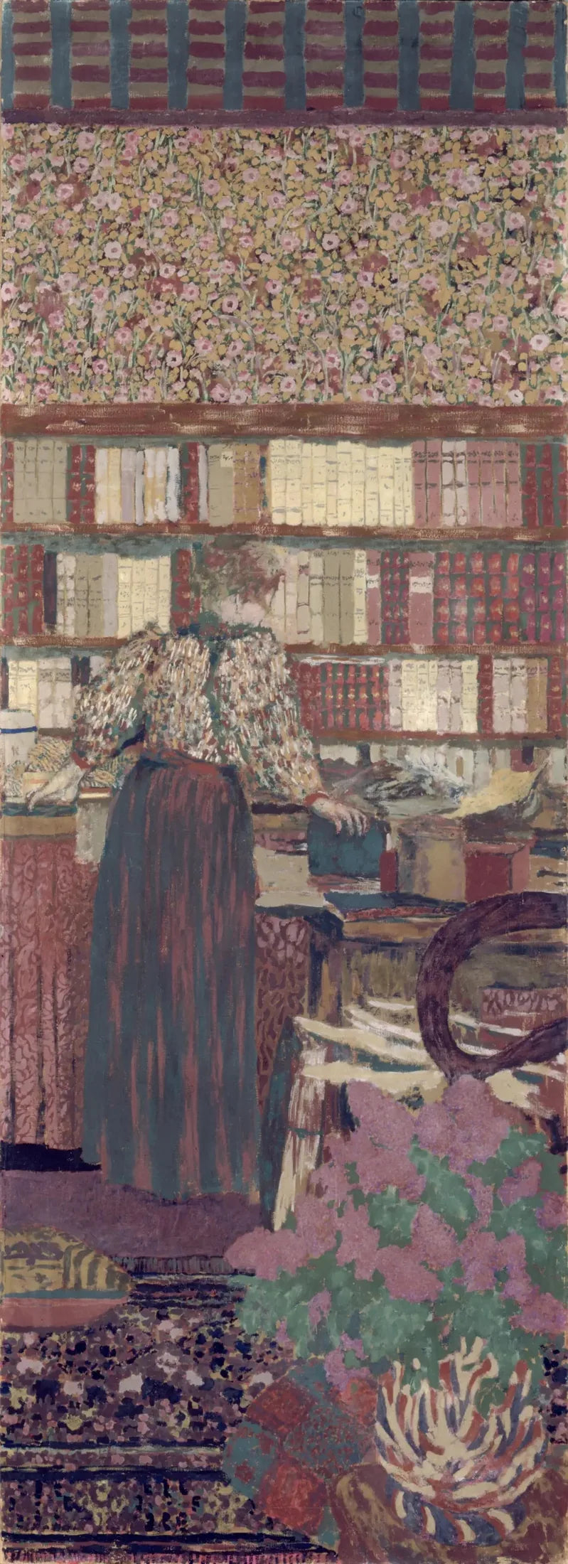 ตัวละครในภายในอาคาร การเลือกหนังสือ - Édouard Vuillard