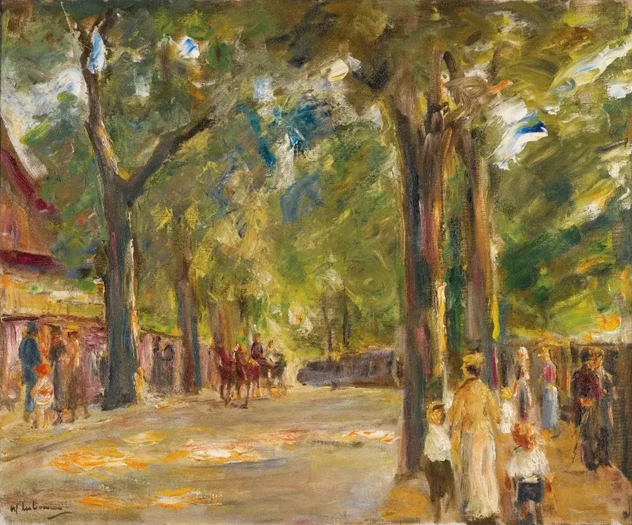 ตัวละครบนถนน Grosse Seestrasse ที่ Wannsee - Max Liebermann