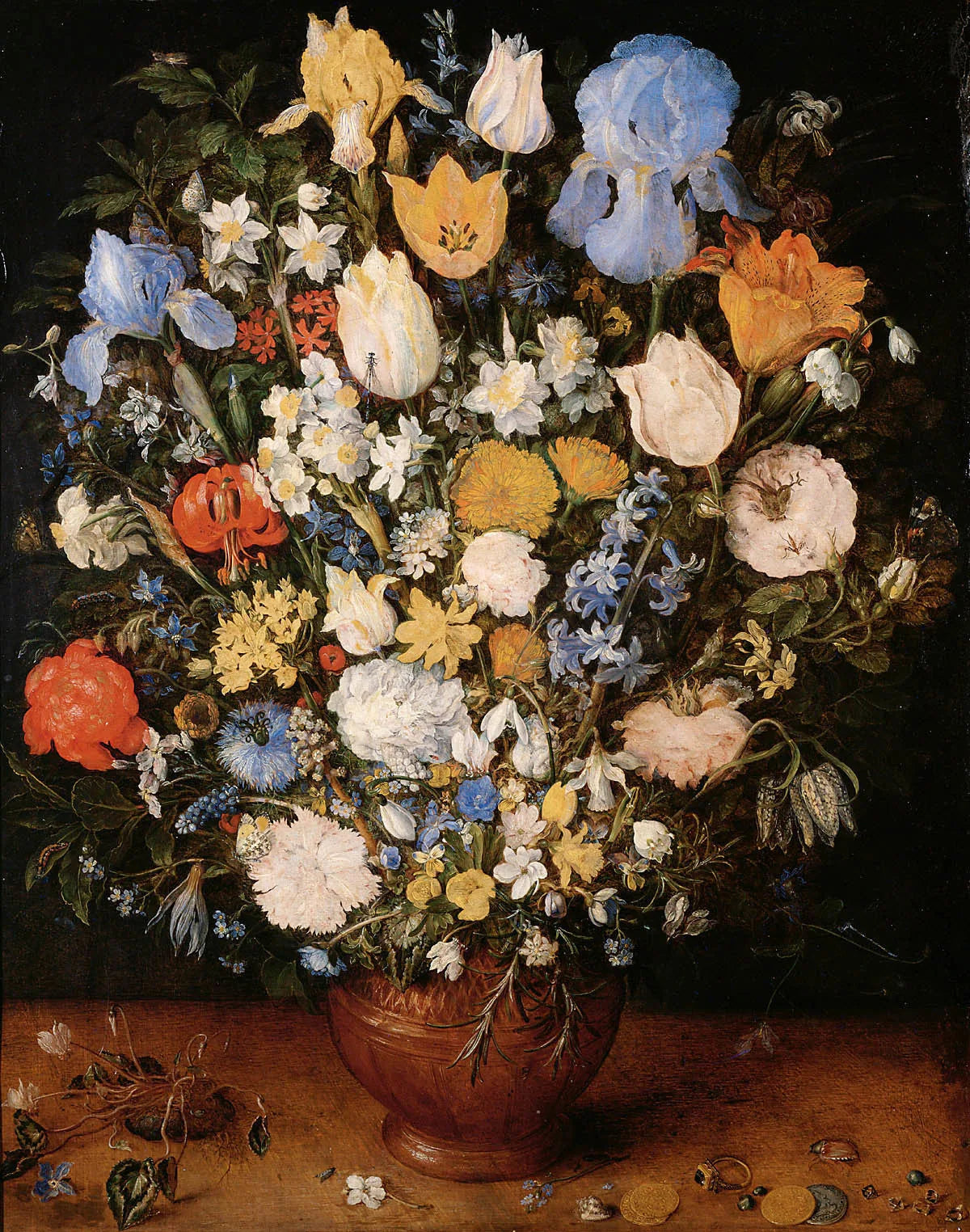 Petit bouquet de fleurs - Jan Brueghel l'Ancien image 1 tableau peint à l’huile sur toile