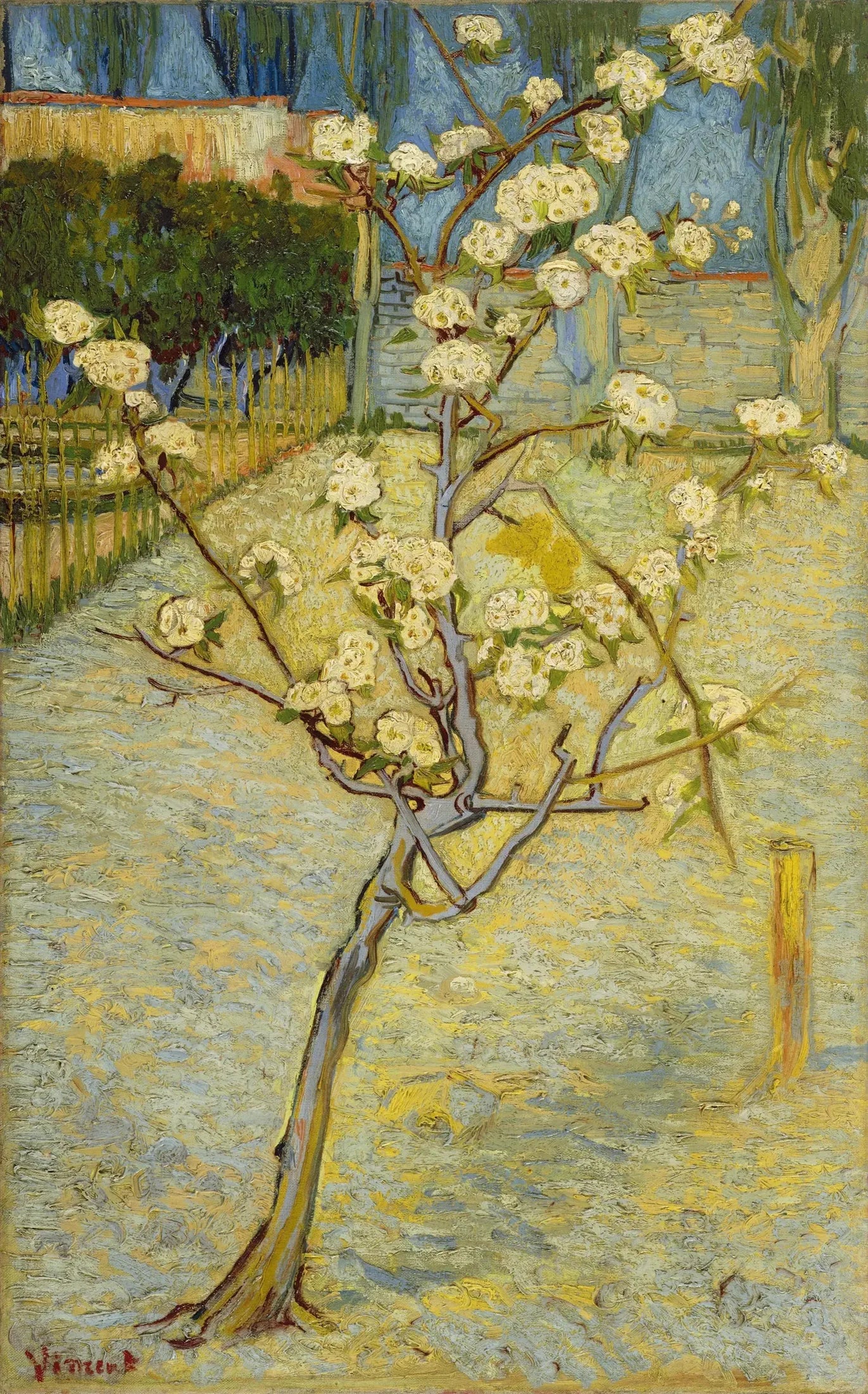 Petit poirier en fleurs - Vincent van Gogh image 1 reproduction artisanale de tableau