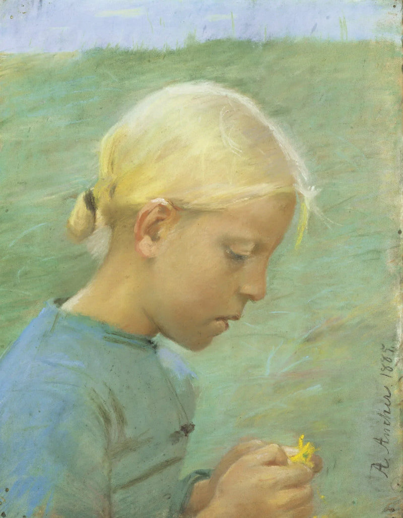 เด็กหญิงตัวน้อยกับดอกไม้ - Anna Ancher