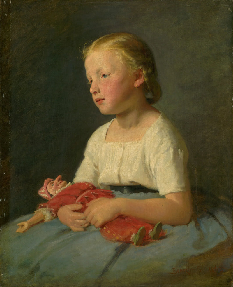 Petite fille avec une poupée - Gyula Benczúr
