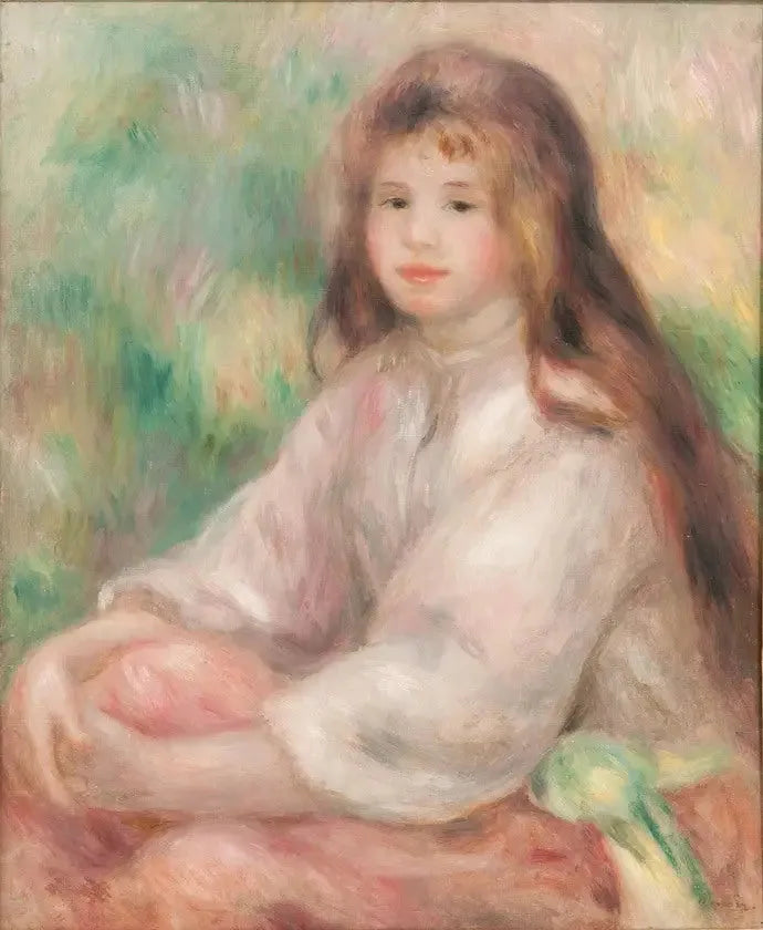 Petite fille en rose - Pierre-Auguste Renoir image 1 reproduction d’œuvre d’art à l’huile