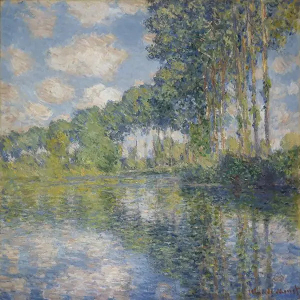 ต้นป็อปลาร์ริมฝั่งแม่น้ำเอ็ปต์ - Claude Monet