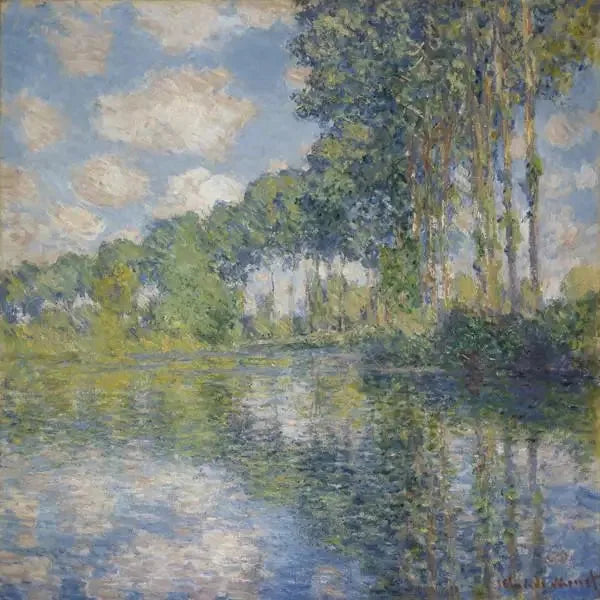 ต้นป็อปลาร์ริมฝั่งแม่น้ำเอ็ปต์ - Claude Monet