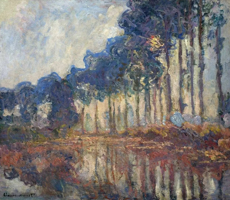 Les Peupliers ฤดูใบไม้ร่วง W1311 - Claude Monet