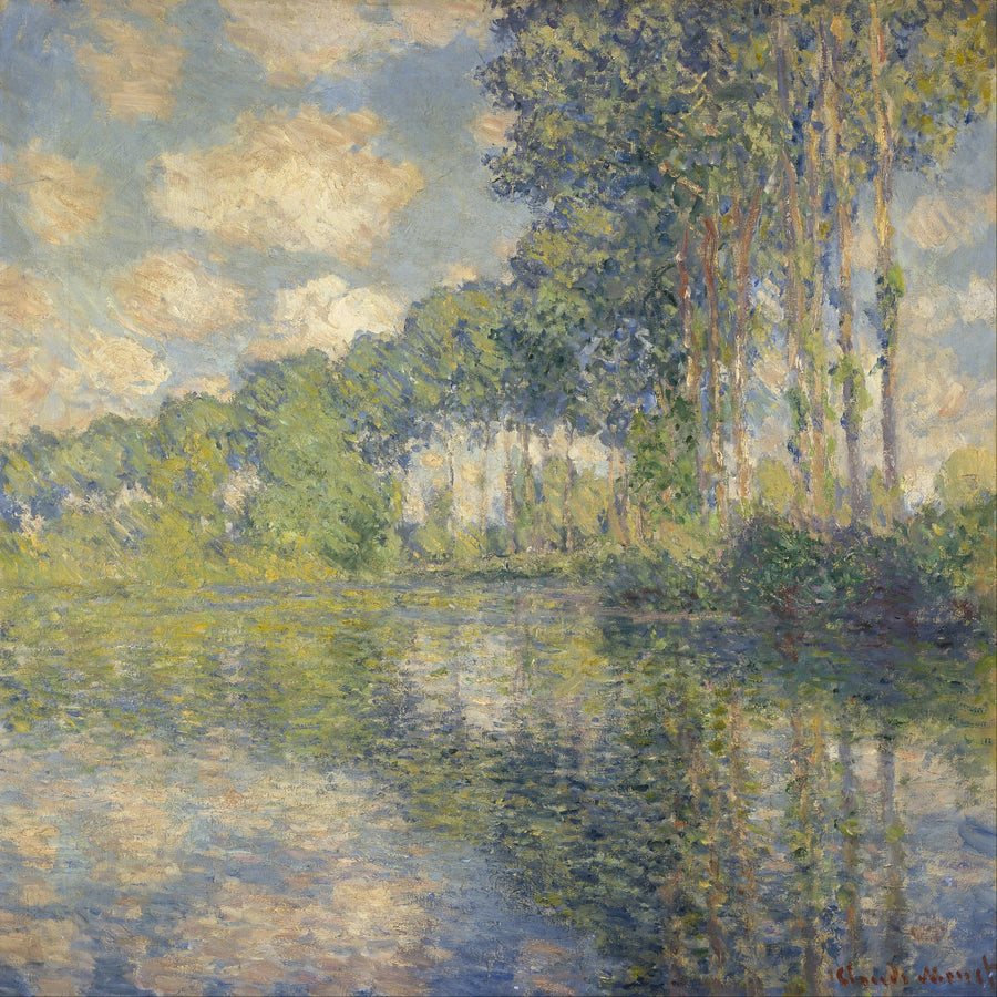 ต้นป็อปลาร์ริมฝั่งแม่น้ำเอ็ปต์ - Claude Monet