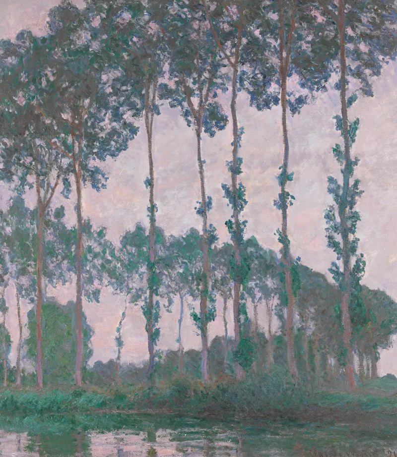 ต้นป็อปลาร์ริมฝั่งแม่น้ำเอ็ปต์, อากาศครึ้ม - Claude Monet