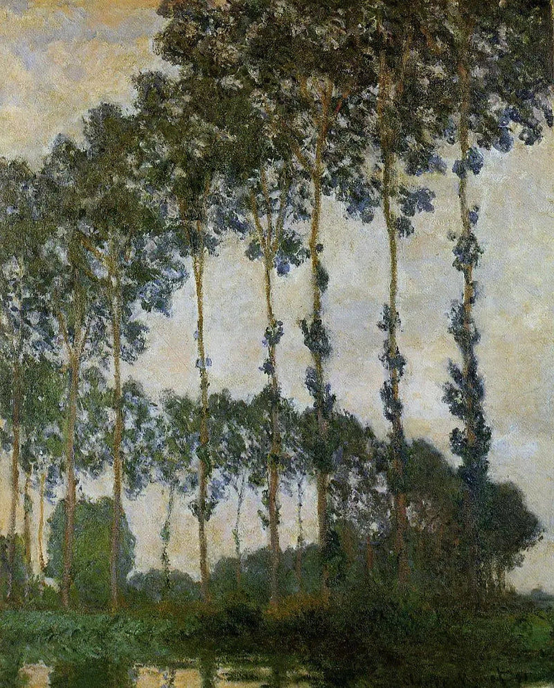 ต้นป็อปลาร์ใกล้กีแวร์นี, อากาศครึ้ม - Claude Monet