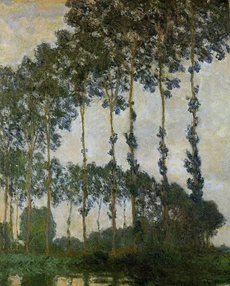 ต้นป็อปลาร์ใกล้กีแวร์นี, อากาศครึ้ม - Claude Monet