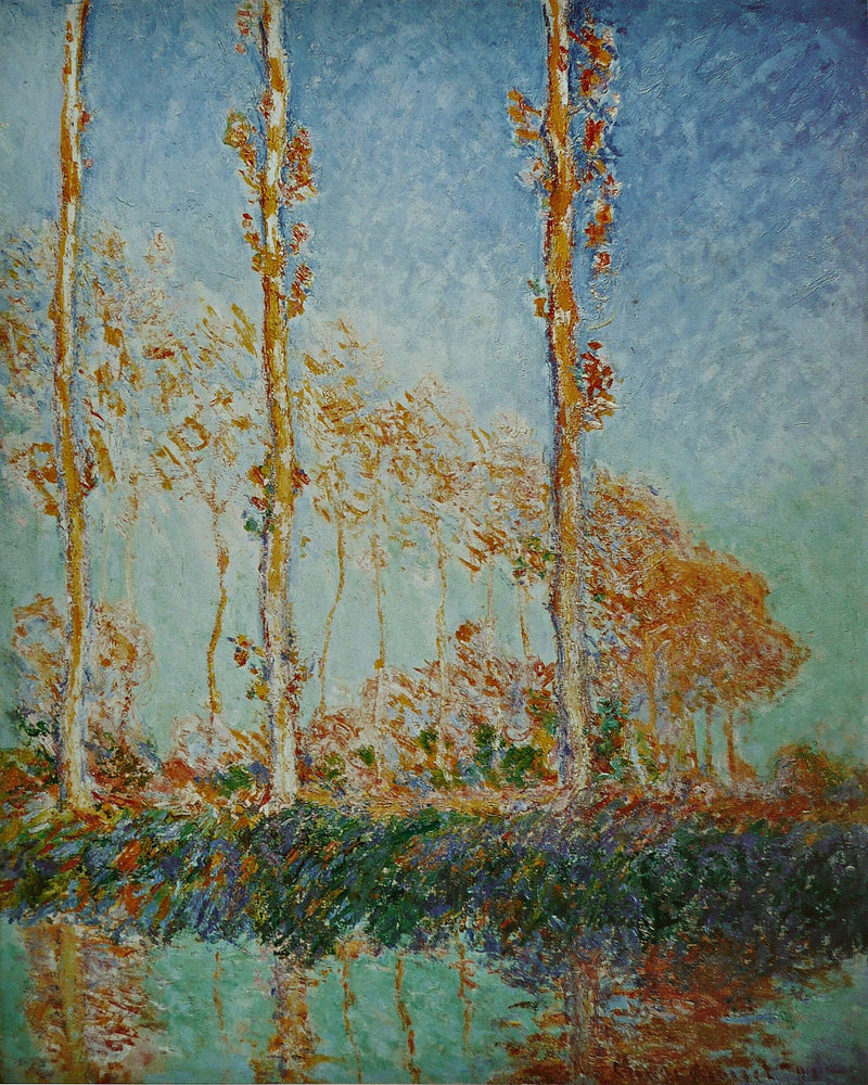 ต้นป็อปลาร์ สามต้นสีชมพู, ฤดูใบไม้ร่วง - Claude Monet