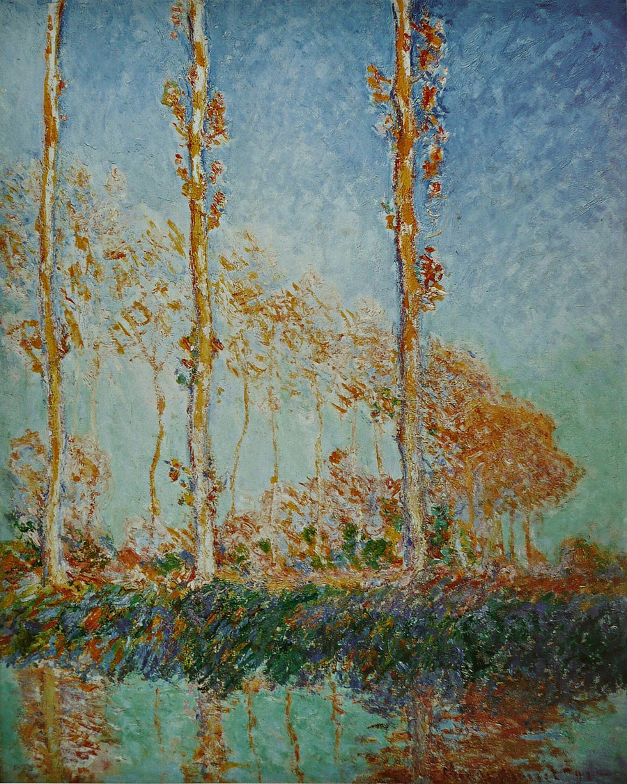 ต้นป็อปลาร์ สามต้นสีชมพู, ฤดูใบไม้ร่วง - Claude Monet