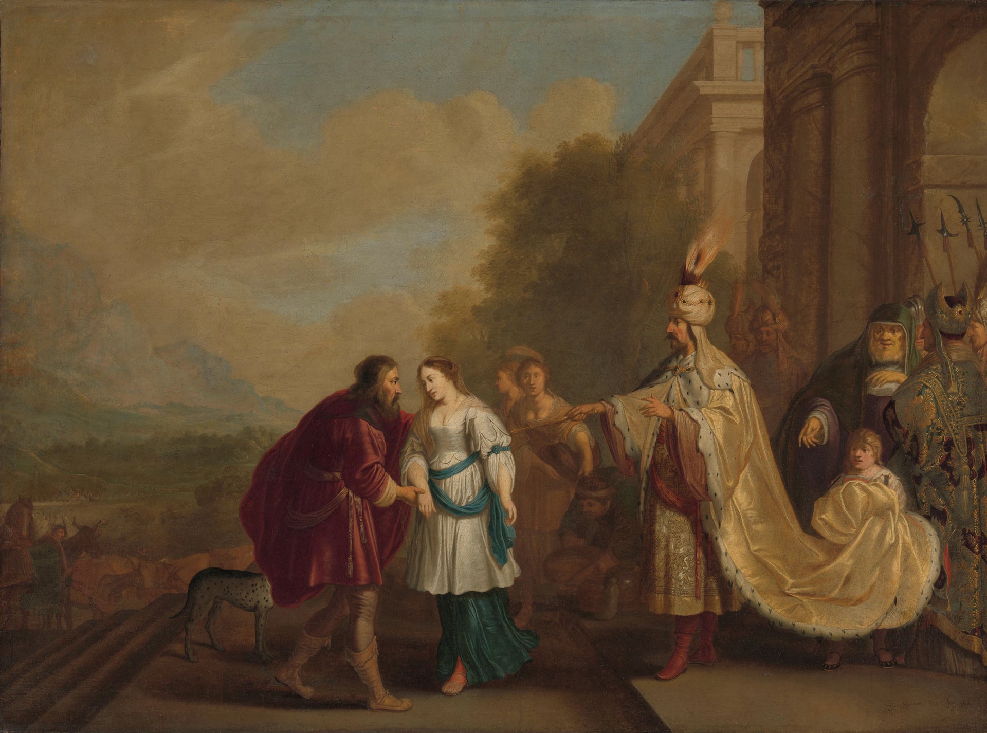 Pharaon ramène Sarah à Abraham - Isaac Isaacsz