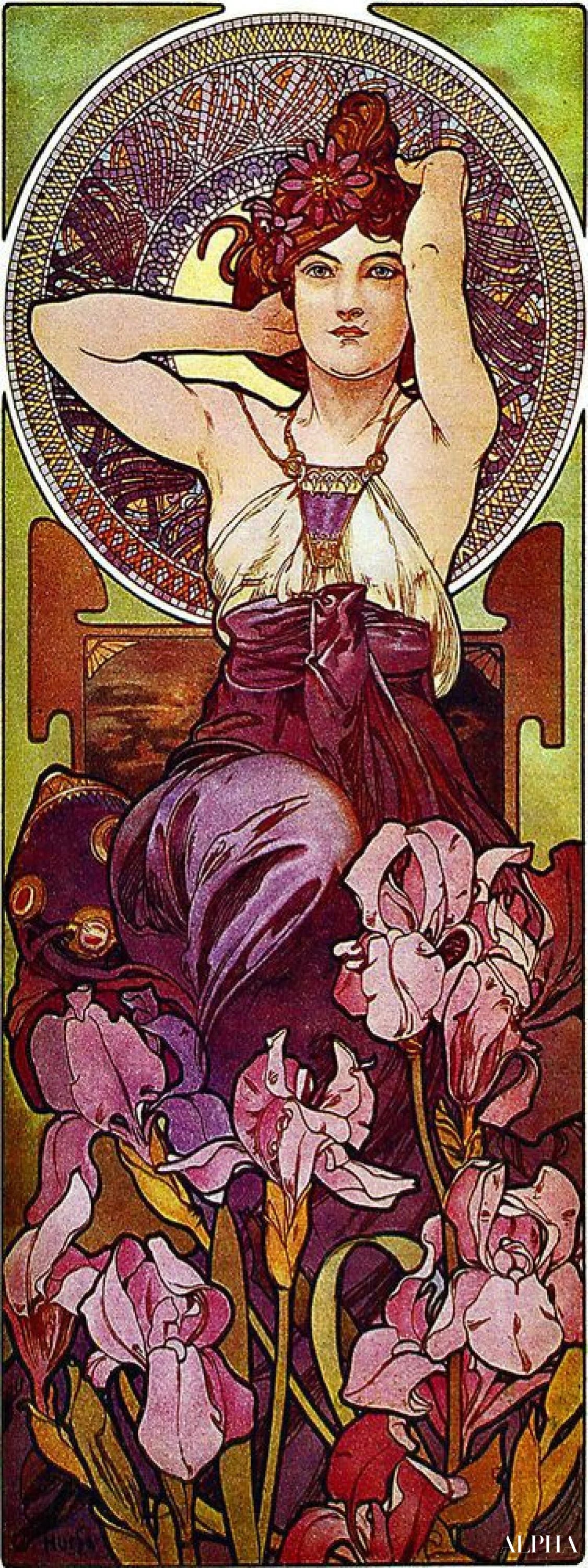 Precious stones: amethyst - Mucha - High-end reproductions of paintings and artworks