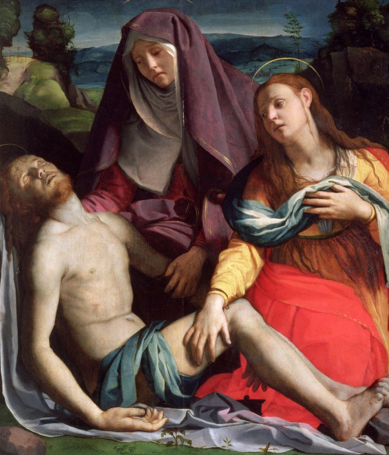 ภาพวาด Pietà กับแม่มารี-เมาเดอลีน - Bronzino