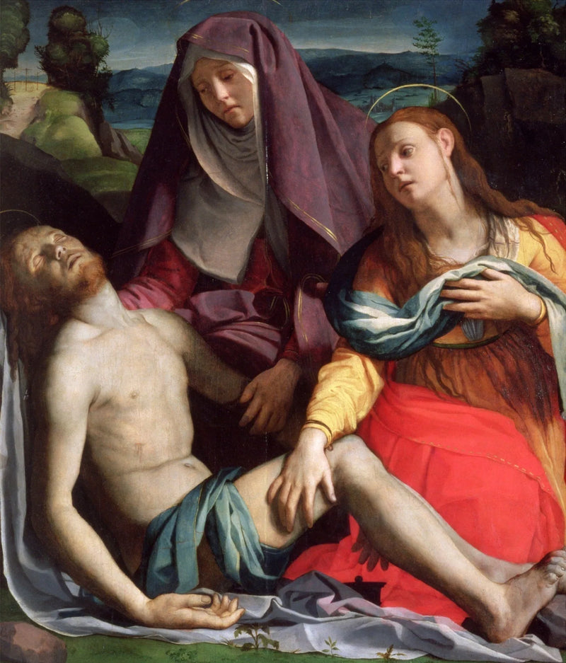 ภาพวาด Pietà กับแม่มารี-เมาเดอลีน - Bronzino