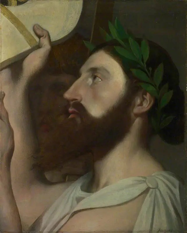 Pindare offrant sa lyre à Homère - Jean-Auguste-Dominique Ingres image 1 copie peinte à la main à l’huile