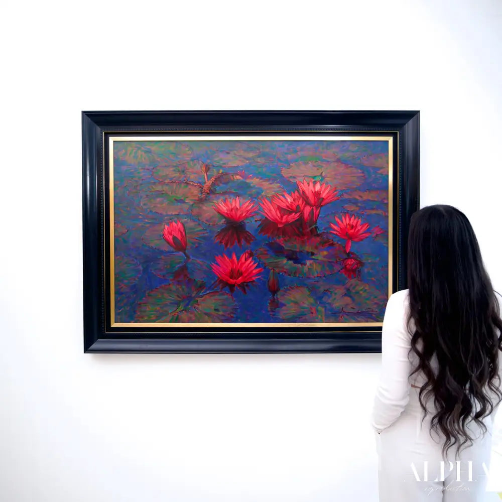 Pink Lotus – Somchai | 80 x 120 cm Reproductions de tableaux à la peinture à l’huile