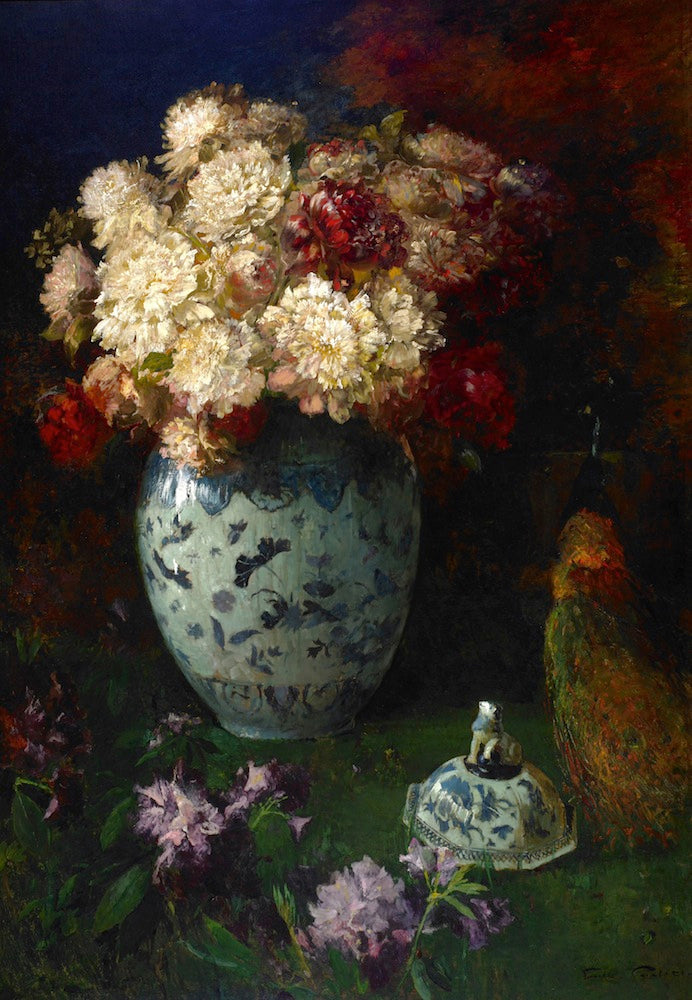 Pivoines dans un vase Kang-Hsi – Emil Carlsen