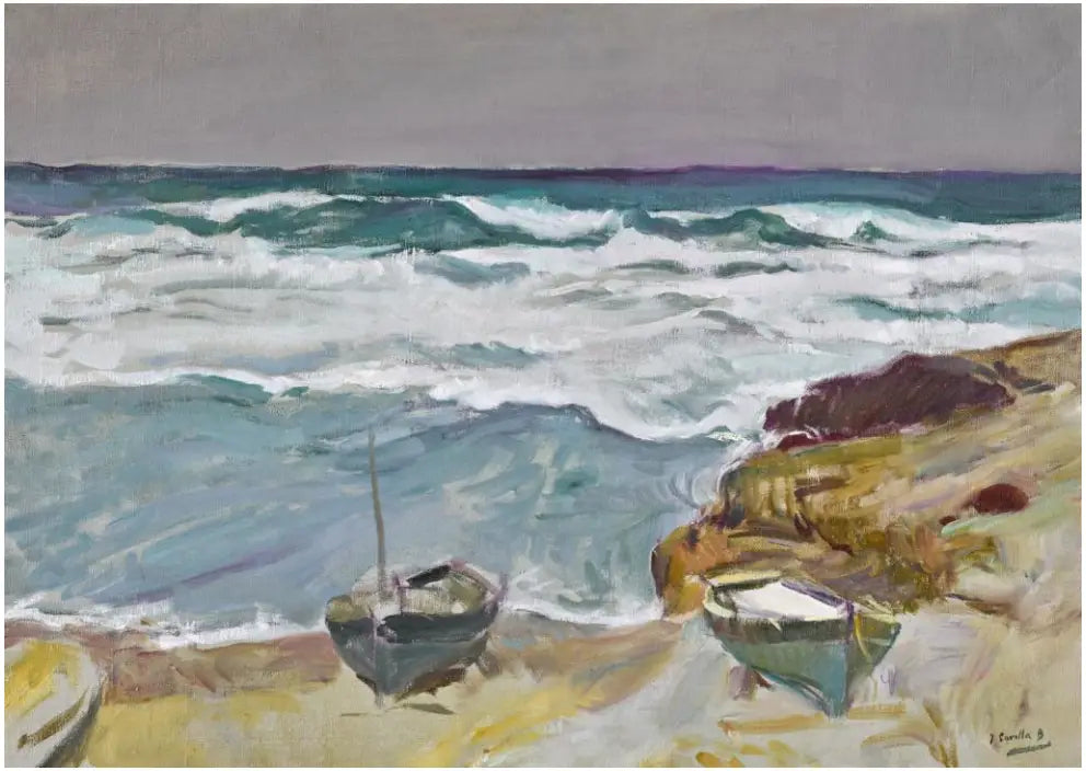 Plage de La Caleta, Malaga - Joaquín Sorolla image 1 tableau peint à l’huile sur toile