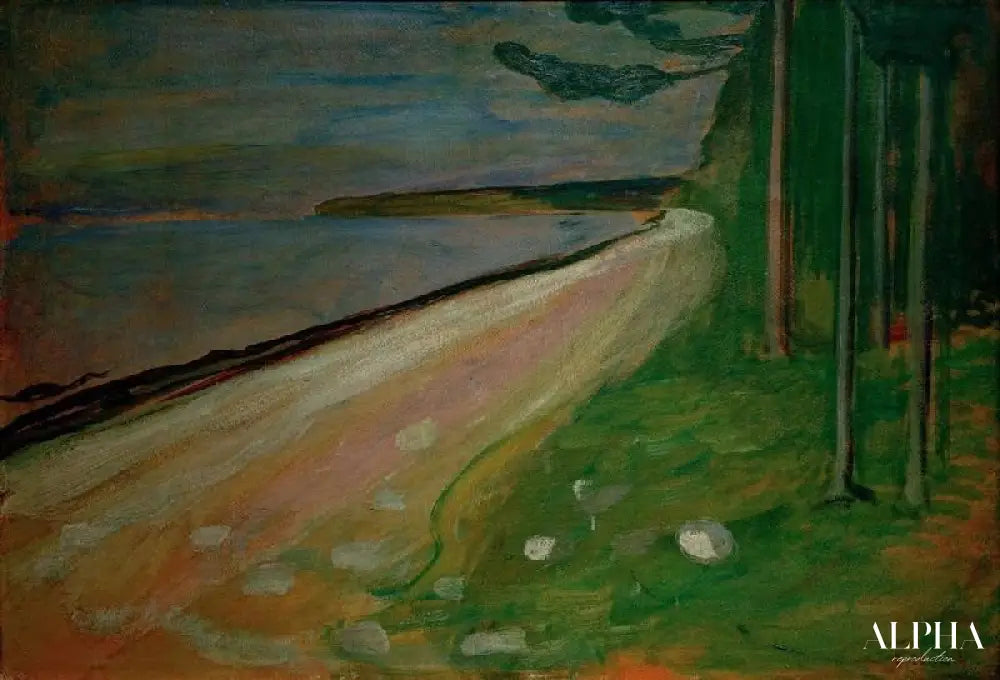 Plage près de Asgardstrand - Edvard Munch - Reproductions de tableaux et peintures haut de gamme