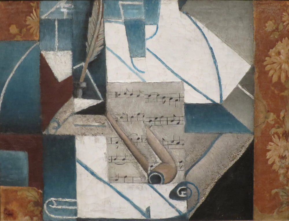 Plume et pipe - Juan Gris image 1 tableau peint à l’huile sur toile