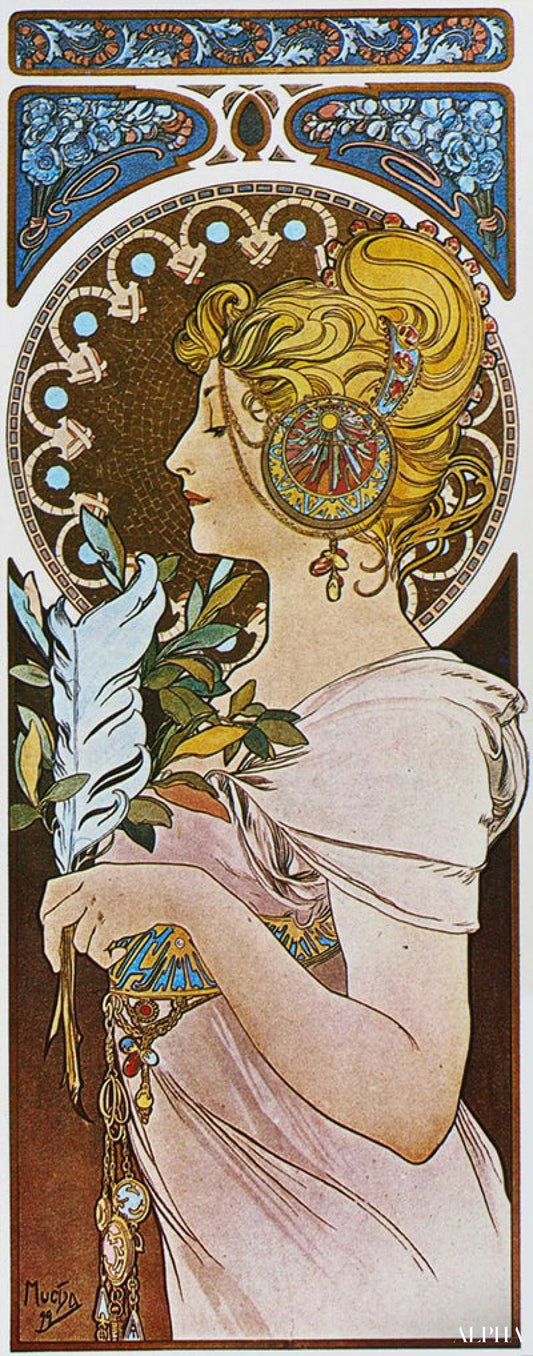 Plume - Mucha - Reproductions de tableaux et peintures haut de gamme