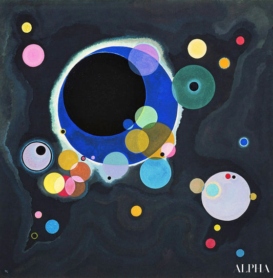 Plusieurs Cercles - Vassily Kandinsky - Reproductions de tableaux et peintures haut de gamme