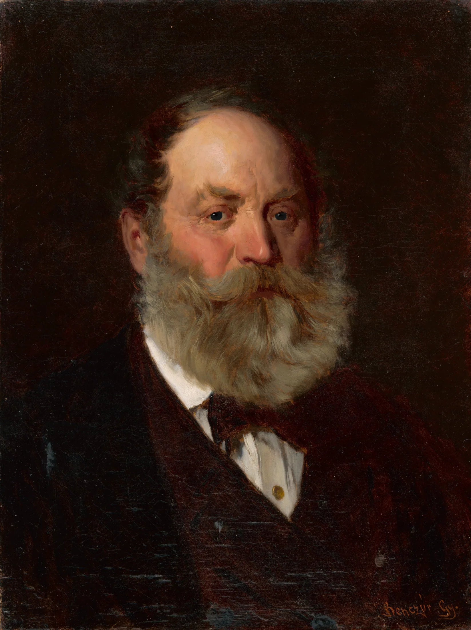 Podobizeň umelcovho otca Viliama Benczúra - Gyula Benczúr image 1 reproduction d’œuvre d’art à l’huile
