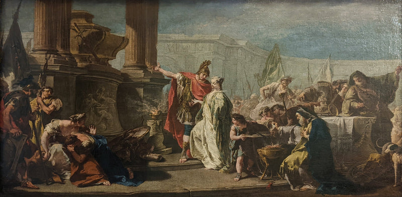 โพลีเซเน่ต่อหน้าหีบศพของ Achilles - จิออวานนี บัตติสตา ปิทโทนี่
