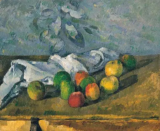 แอปเปิ้ลและผ้าเช็ดปาก - Paul Cézanne