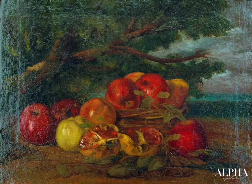 Pommes, grenades, poires - Gustave Courbet - Reproductions de tableaux et peintures haut de gamme