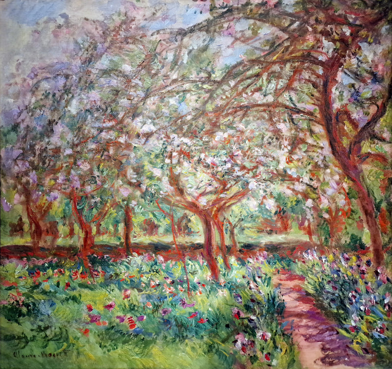 ต้นแอปเปิ้ลที่กำลังออกดอก - Claude Monet