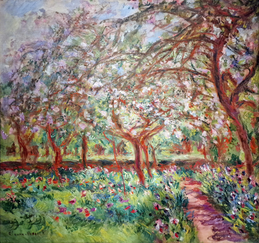 ต้นแอปเปิ้ลที่กำลังออกดอก - Claude Monet