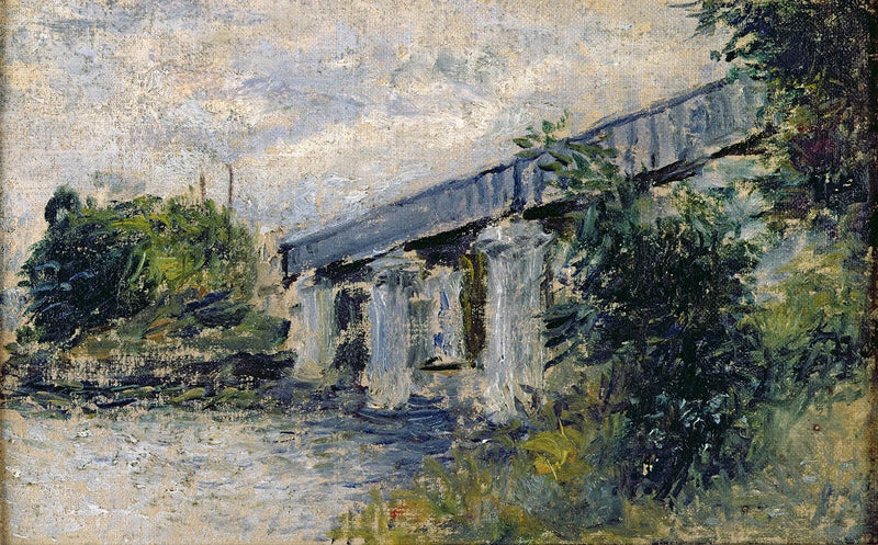 สะพานรถไฟ Argenteuil W320 - Claude Monet