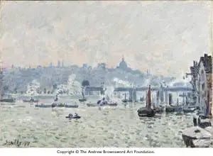 Pont de Charing Cross - Alfred Sisley image 1 reproduction d’œuvre d’art à l’huile