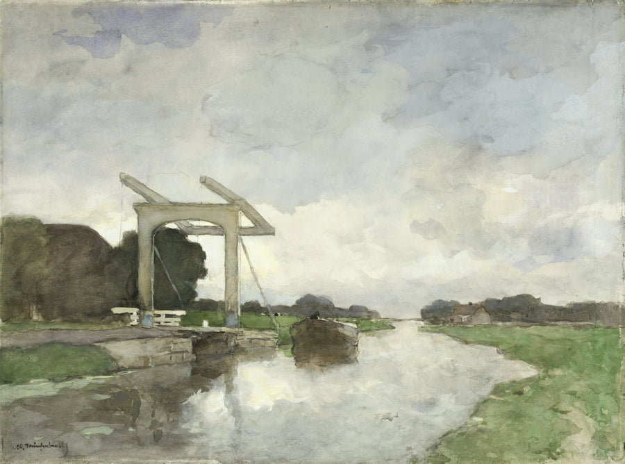 Pont-levis au nord - Johan Hendrik Weissenbruch