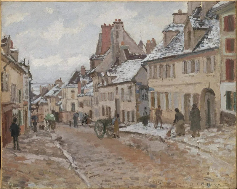 Pontoise, เส้นทางของ Gisors ในฤดูหนาว - Camille Pissarro